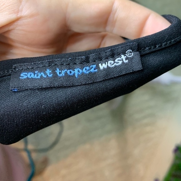 Saint Tropez West Women’s Medium Black & Gray Overlay Cutout Pattern Tank Dress - Picture 12 of 12